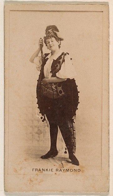 Kinney Brothers Tobacco Company, Frankie Raymond, from the Actresses series (N245) issued by Kinney Brothers to promote Sweet Caporal Cigarettes