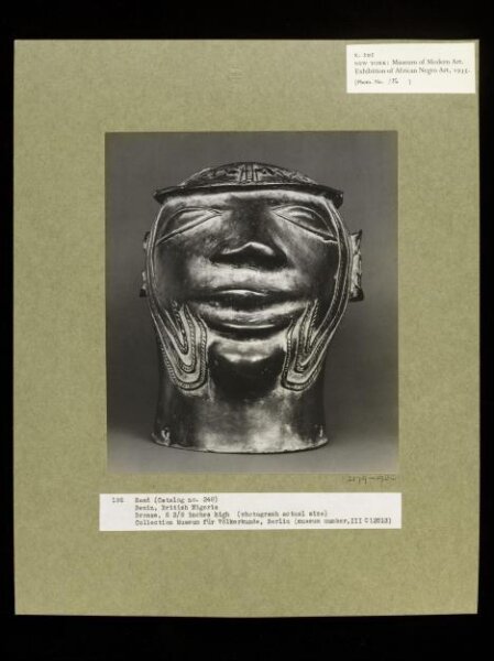 Walker Evans, Man's Head, Benin
