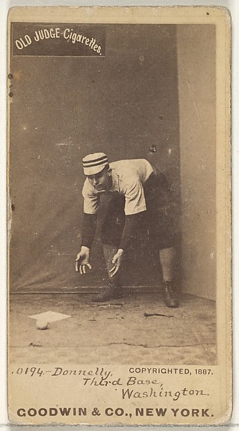 Goodwin & Company, James B. "Jim" Donnelly, 3rd Base, Washington Nationals, from the Old Judge series (N172) for Old Judge Cigarettes
