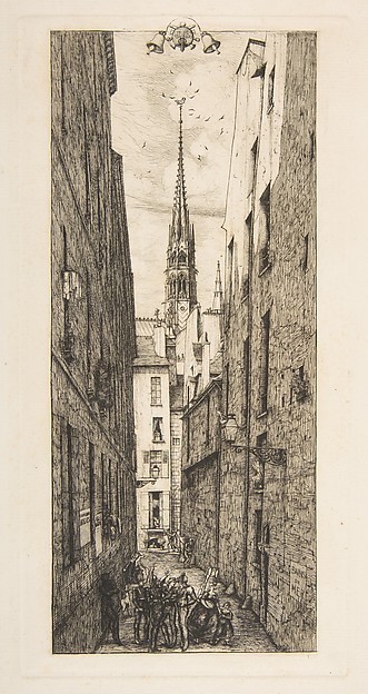 Charles Meryon, La Rue des Chantres, Paris