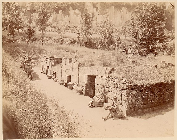 Unknown, [Travelers By Ancient Monument]