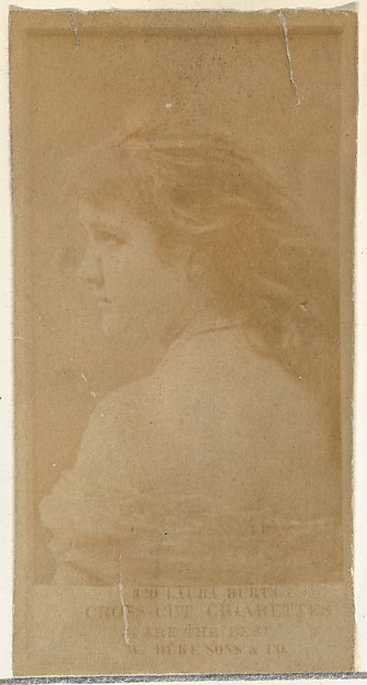 W. Duke, Sons & Co., Card Number 320, Laura Burt, from the Actors and Actresses series (N145-7) issued by Duke Sons & Co. to promote Duke Cigarettes