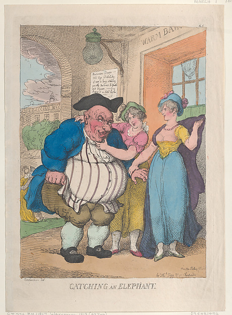 Thomas Rowlandson, Catching an Elephant