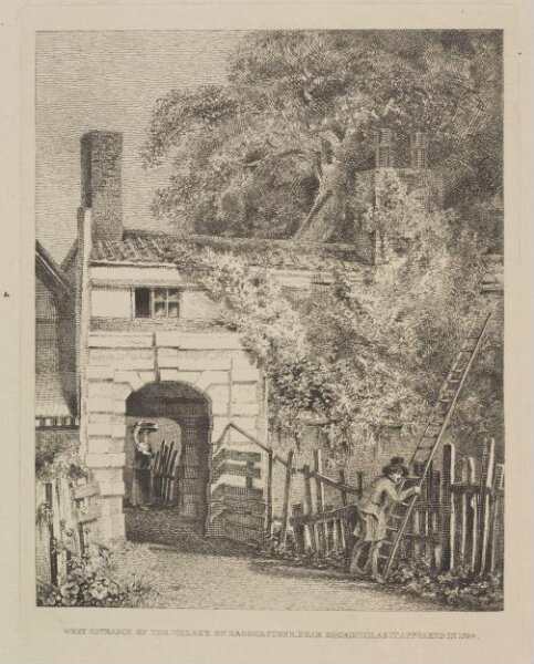 Unknown, West Entrance of the Village of Haggerstone, near Shoreditch, as it appeared in 1794