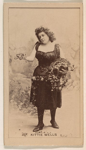Kinney Brothers Tobacco Company, Kittie Wells, from the Actresses series (N245) issued by Kinney Brothers to promote Sweet Caporal Cigarettes