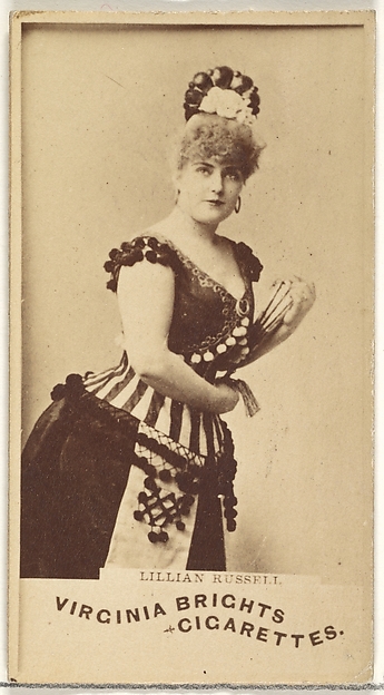 Allen & Ginter, Lillian Russell, from the Actors and Actresses series (N45, Type 1) for Virginia Brights Cigarettes
