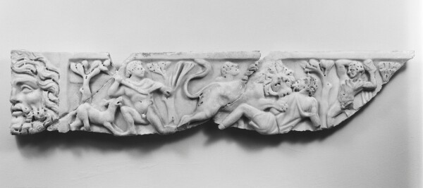 Unknown, Fragment from the Lid of a Sarcophagus