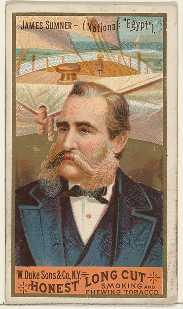 W. Duke, Sons & Co., James Sumner, from the Sea Captains series (N127) issued by Duke Sons & Co. to promote Honest Long Cut Tobacco