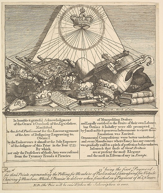 William Hogarth, Crowns, Mitres, Maces, etc.