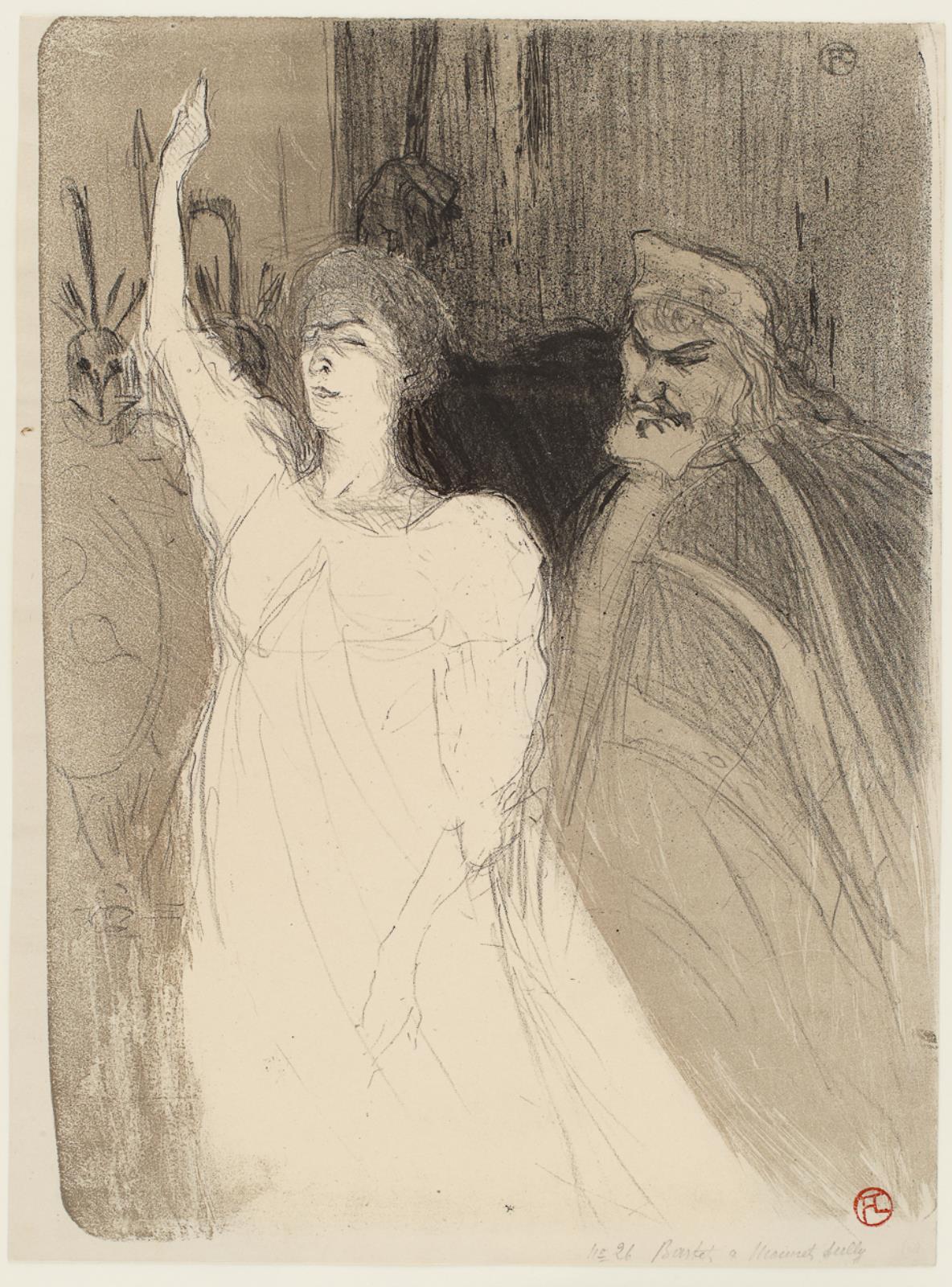 Henri de Toulouse-Lautrec, Bartet et Mounet-Sully, dans Antigone