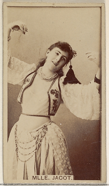 Allen & Ginter, Mlle. Jacot, from the Actors and Actresses series (N45, Type 8) for Virginia Brights Cigarettes