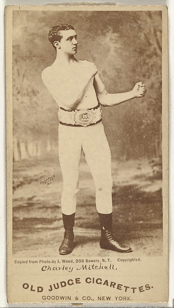Goodwin & Company, Charley Mitchell, from the Celebrities and Prizefighters series (N174) for Old Judge Cigarettes