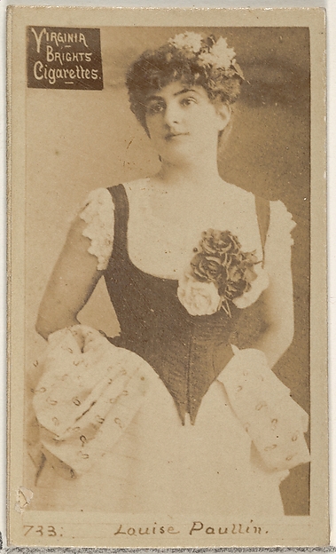 Allen & Ginter, Card 733, Louise Paullin, from the Actors and Actresses series (N45, Type 2) for Virginia Brights Cigarettes
