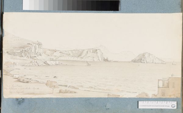 Unknown artist, Blick auf Capo Posilippo und die Insel Nisida bei Neapel