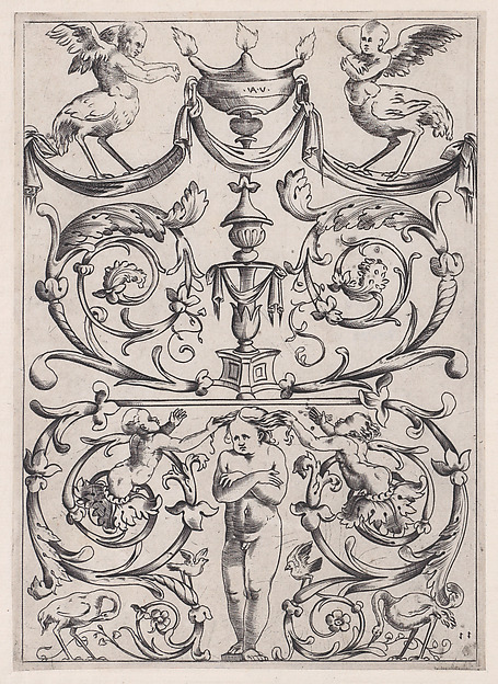 Agostino Veneziano (Agostino dei Musi), Ornamental Panel