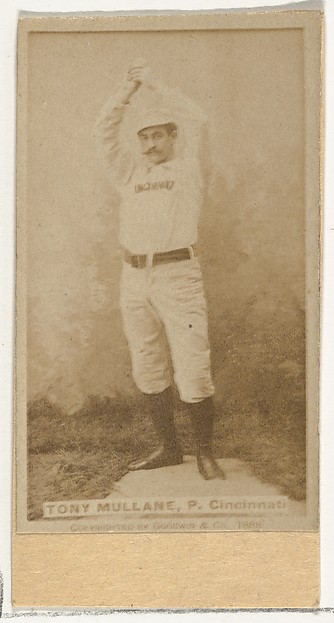 Goodwin & Company, Anthony John "Tony" Mullane, Pitcher, Cincinnati, from the Old Judge series (N172) for Old Judge Cigarettes