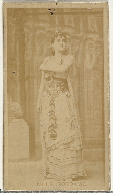 W. Duke, Sons & Co., Mlle. Rordame, from the Actors and Actresses series (N145-8) issued by Duke Sons & Co. to promote Duke Cigarettes