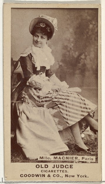 Goodwin & Company, Mlle. Magnier, Paris, from the Actors and Actresses series (N171) for Old Judge Cigarettes