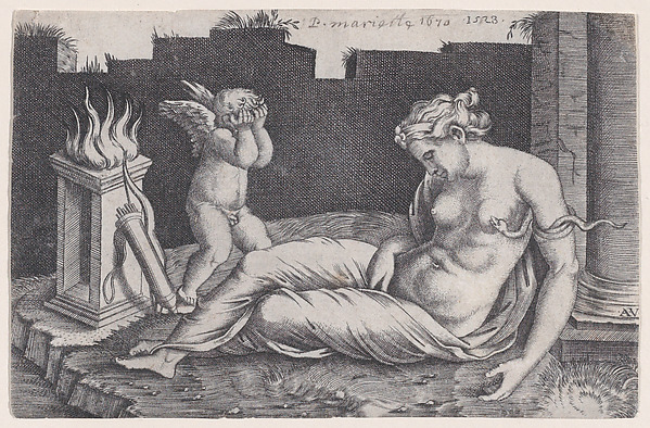 Agostino Veneziano (Agostino dei Musi), Cleopatra