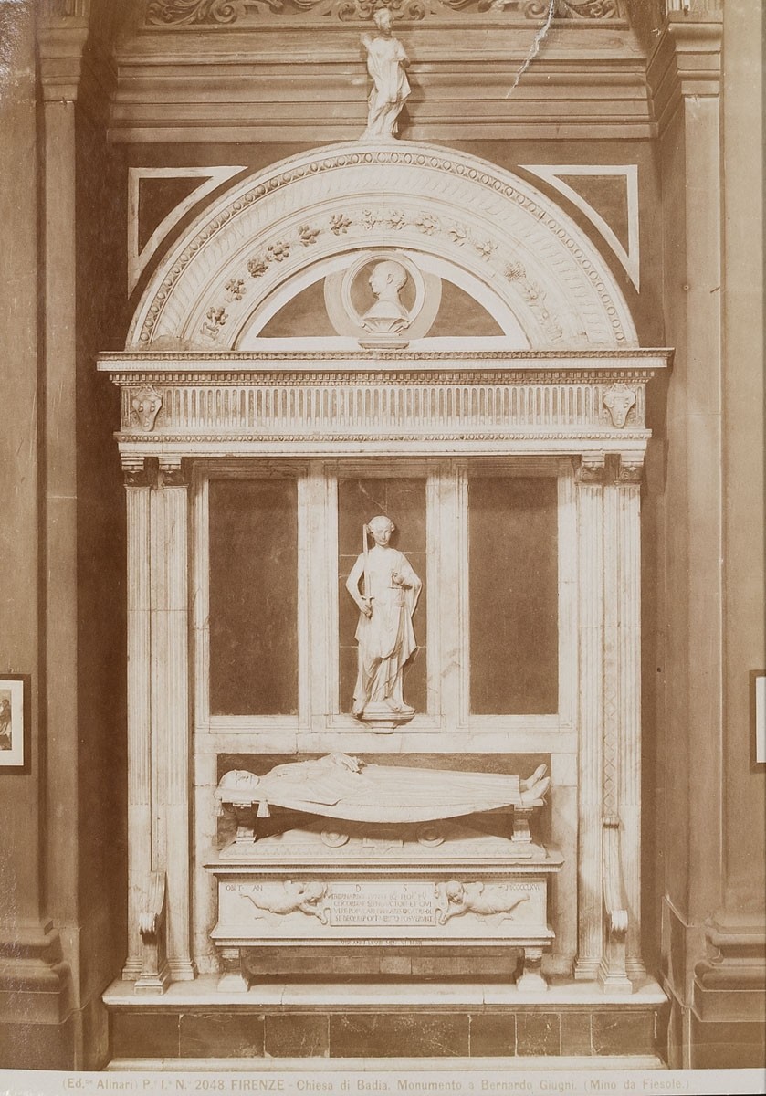 Fratelli Alinari, Mino da Fiesole: Grabmal des Bernardo Giugni, Badia Fiorentina, Florenz
