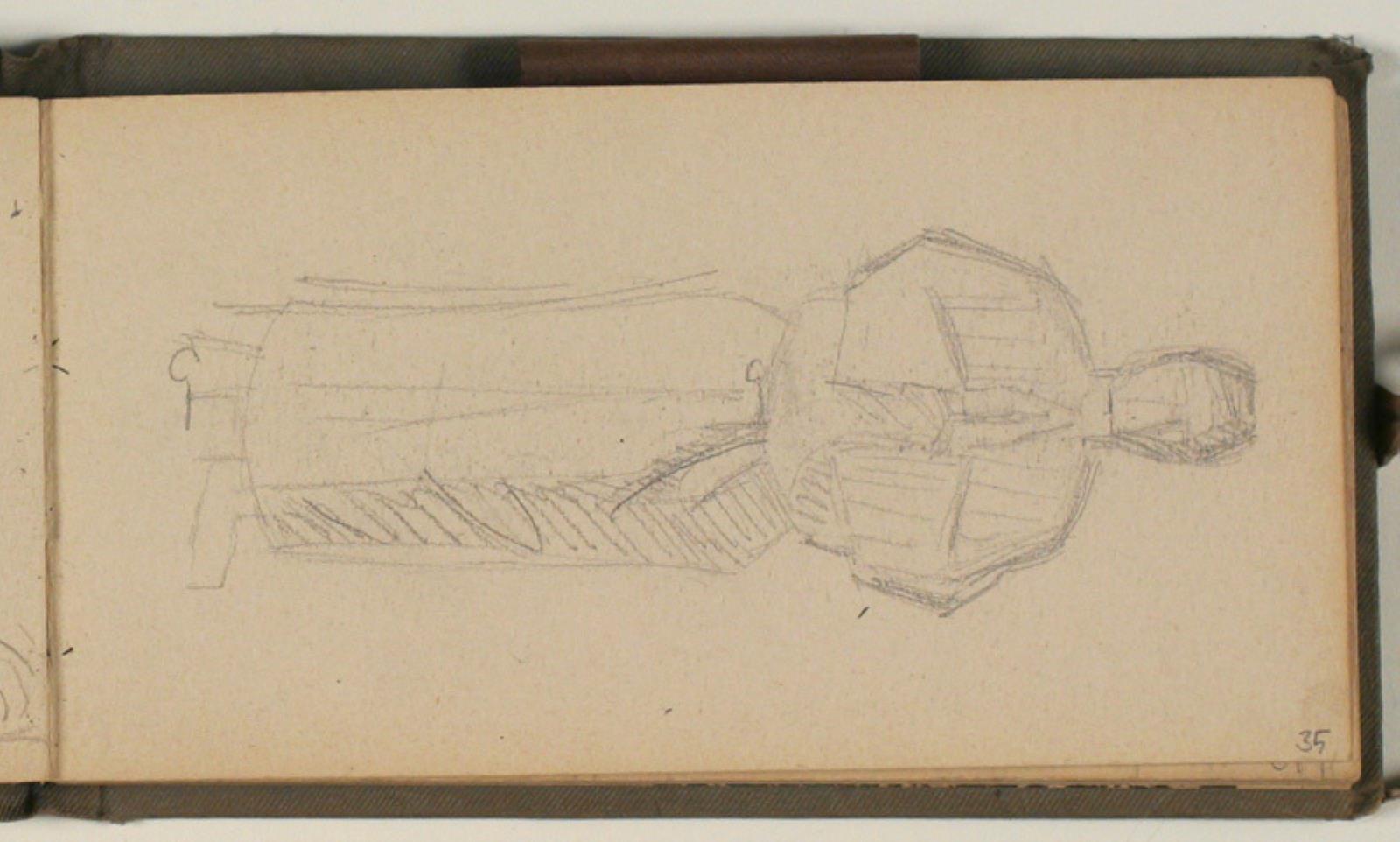 Niels Larsen Stevns, Studie af frontalfigur