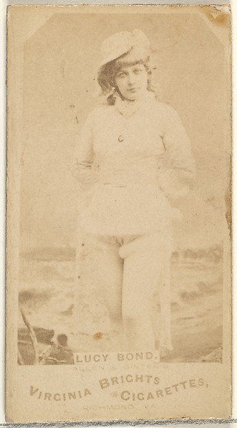 Allen & Ginter, Lucy Bond, from the Actors and Actresses series (N45, Type 1) for Virginia Brights Cigarettes