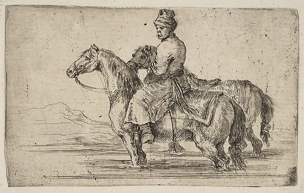Stefano della Bella, A Polish Groom Bathing Horses