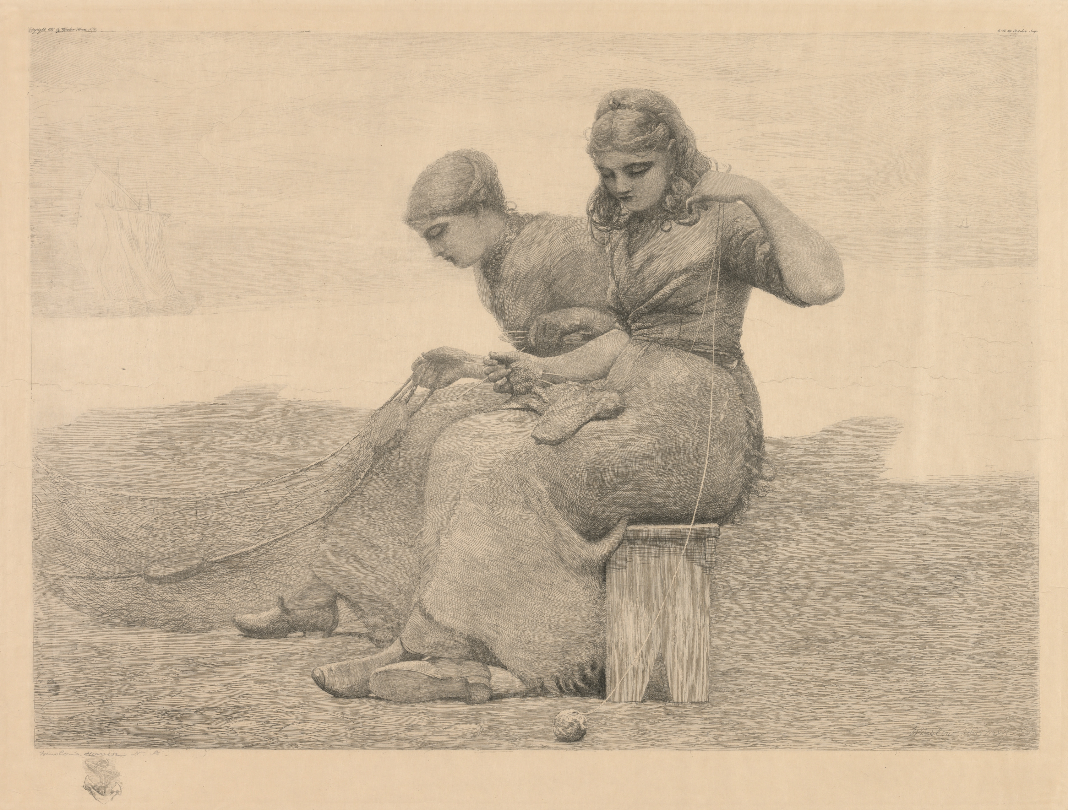 Winslow Homer, Mending the Nets