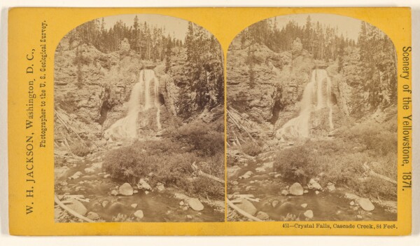 William Henry Jackson, Crystal Falls, Cascade Creek, 84 Feet.