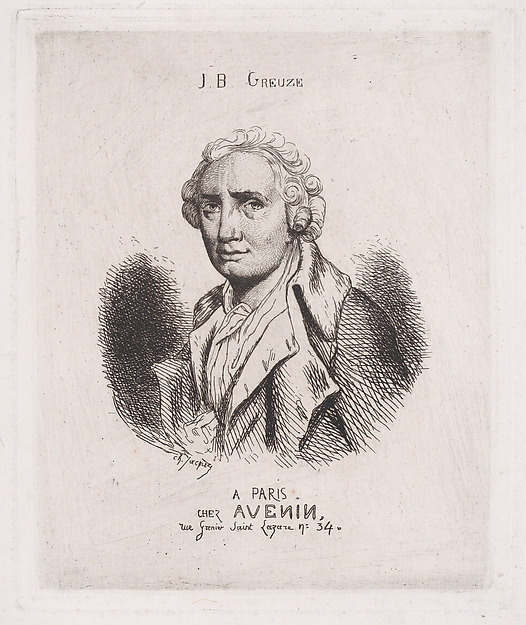 Charles Jacque, Portrait of J.B. Greuze