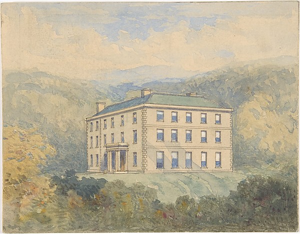 Anonymous, British, 19th century, Country house