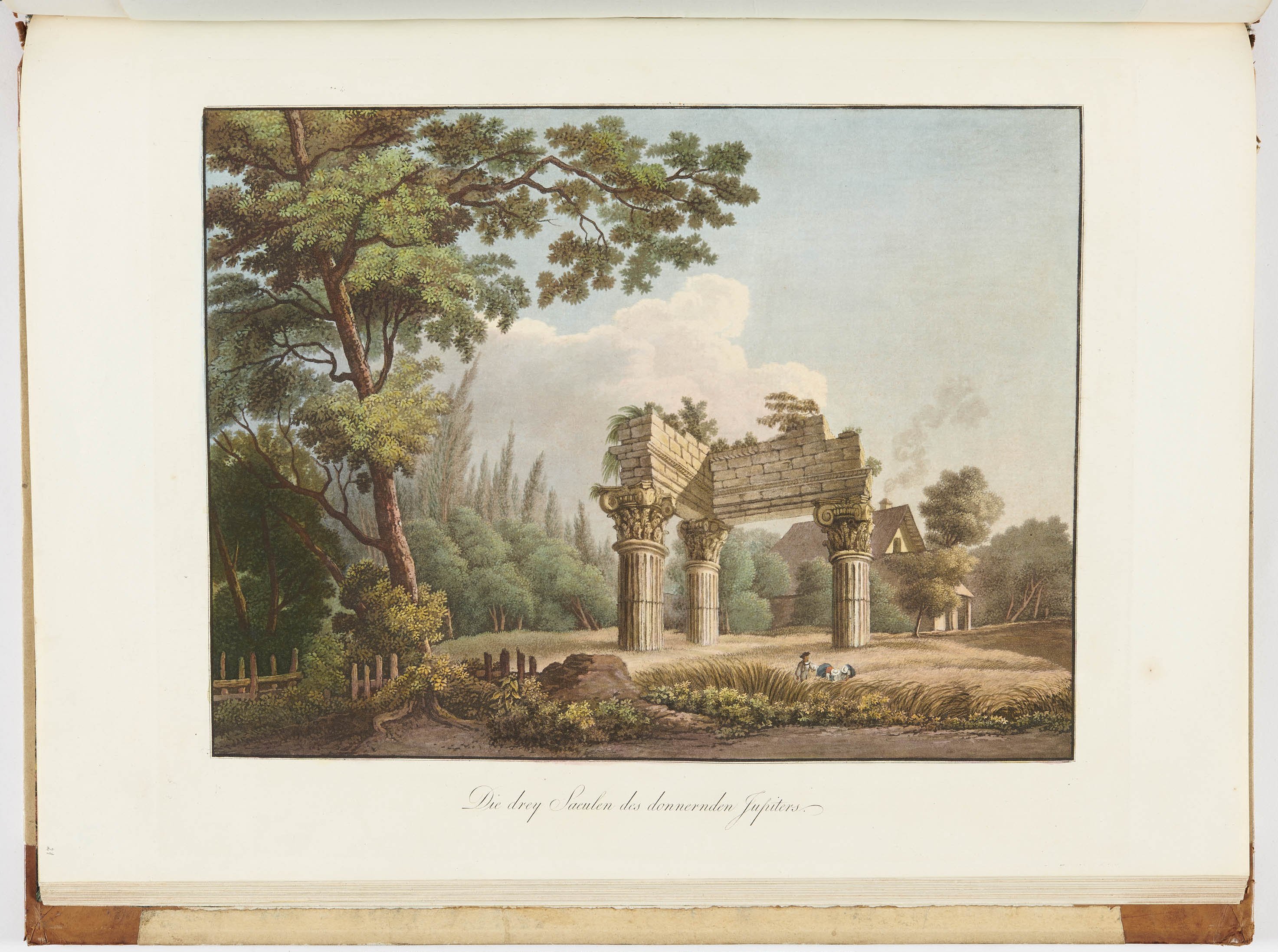 Johann Friedrich Frauenholz, "Die drey Saeulen des donnernden Jupiters" in Hohenheim