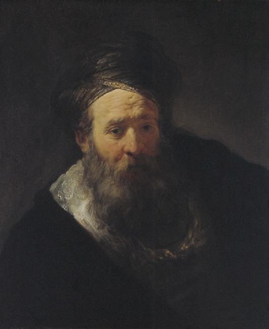 Rembrandt, Old man with beard and turban