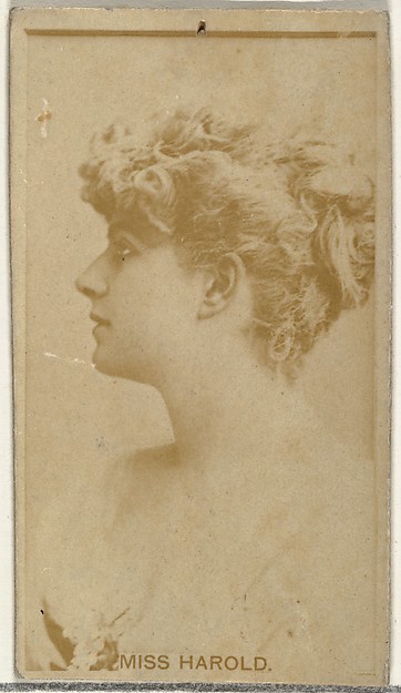 W. Duke, Sons & Co., Miss Harold, from the Actors and Actresses series (N145-8) issued by Duke Sons & Co. to promote Duke Cigarettes