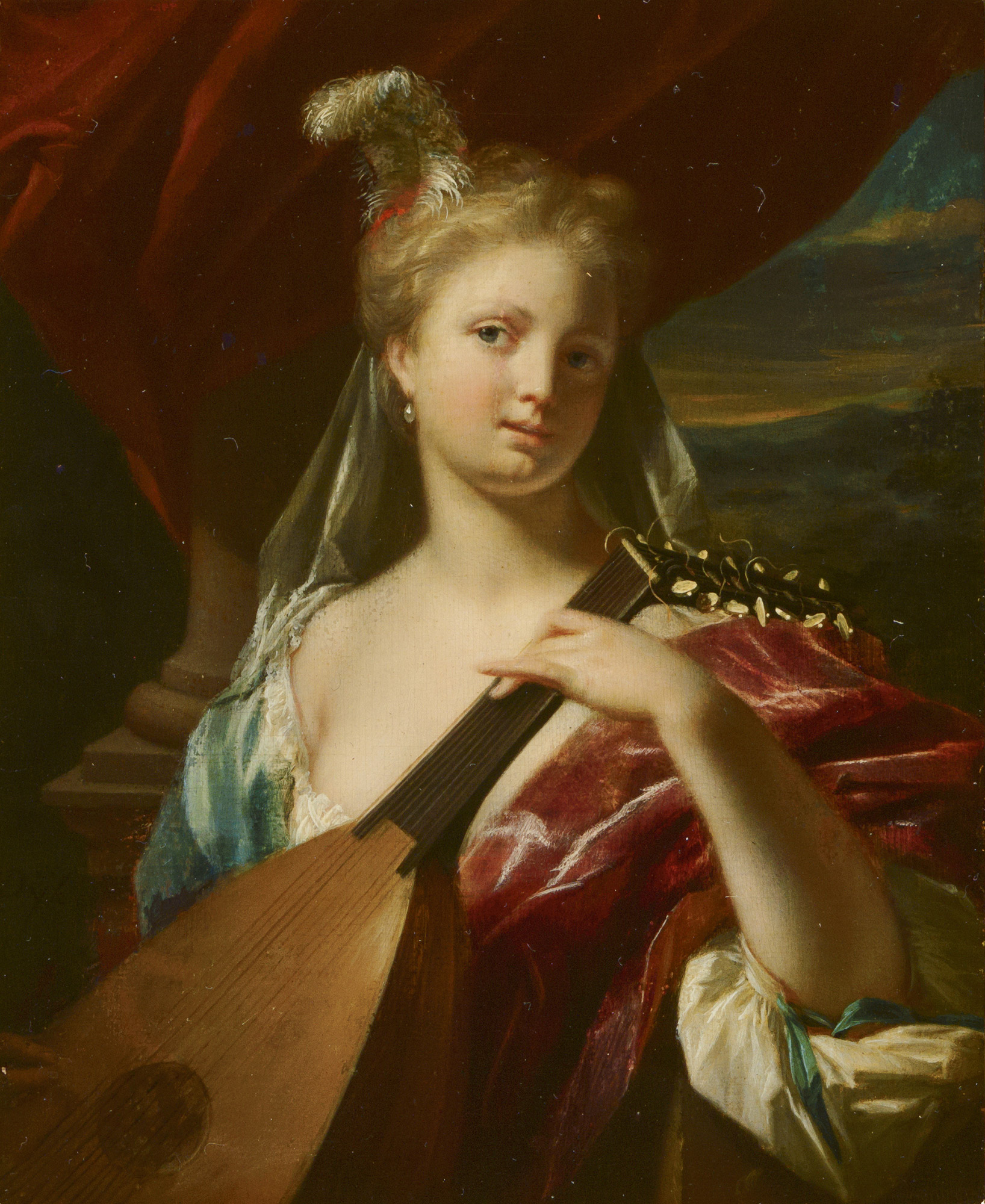Philip van Dijk, Woman Playing a Lute