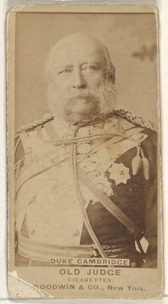 Goodwin & Company, Duke of Cambridge, from the Celebrities and Prizefighters series (N174) for Old Judge Cigarettes