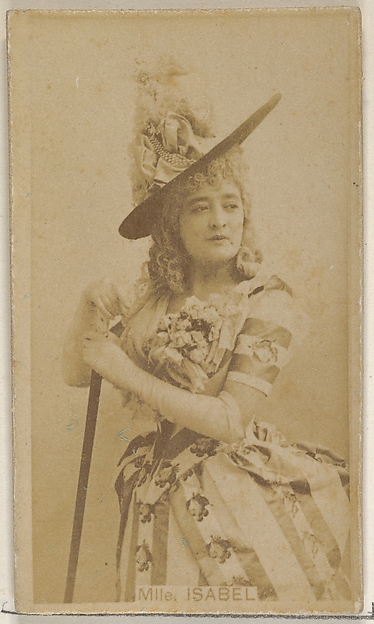Allen & Ginter, Mlle. Isabelle, from the Actors and Actresses series (N45, Type 8) for Virginia Brights Cigarettes