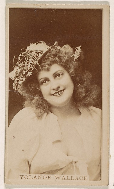 Kinney Brothers Tobacco Company, Yolande Wallace, from the Actresses series (N245) issued by Kinney Brothers to promote Sweet Caporal Cigarettes