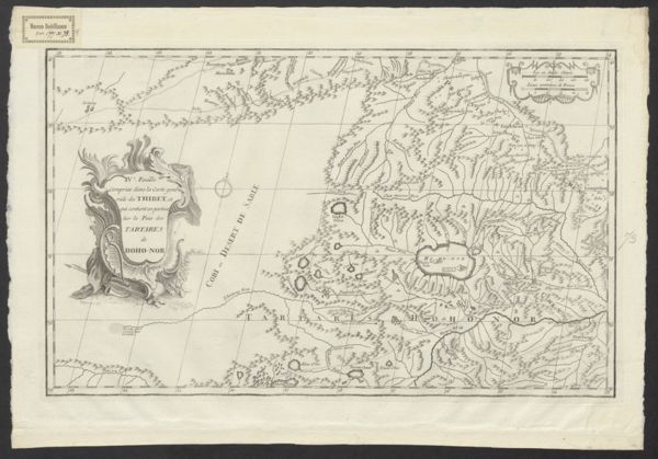 Anville, Jean Baptiste Bourguignon d', (1697-1782) (cartographer), IVe. Feuille Comprise dans la Carte Générale du Thibet, et qui contient en particulier Le Pais des Tartares de Hoho-Nor