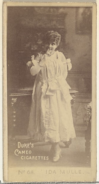 W. Duke, Sons & Co., Card Number 68, Ida Mulle, from the Actors and Actresses series (N145-4) issued by Duke Sons & Co. to promote Cameo Cigarettes