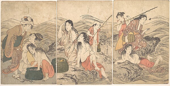 Kitagawa Utamaro, Girl Fishers and Bathers