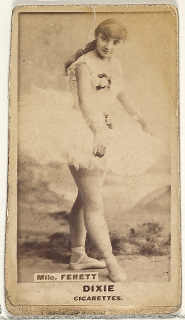 Allen & Ginter, Mlle. Ferett, from the Actors and Actresses series (N45, Type 1) for Dixie Cigarettes