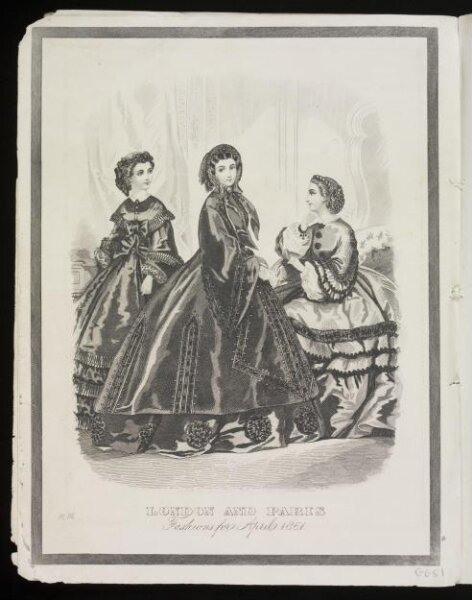 Unknown, London and Paris Fashions for April 1861
