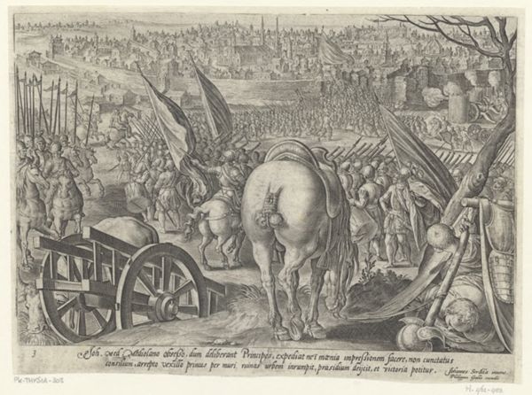 Galle, Philippe, (1537-1612), (printmaker), The history of the Medici: The capture of Milan