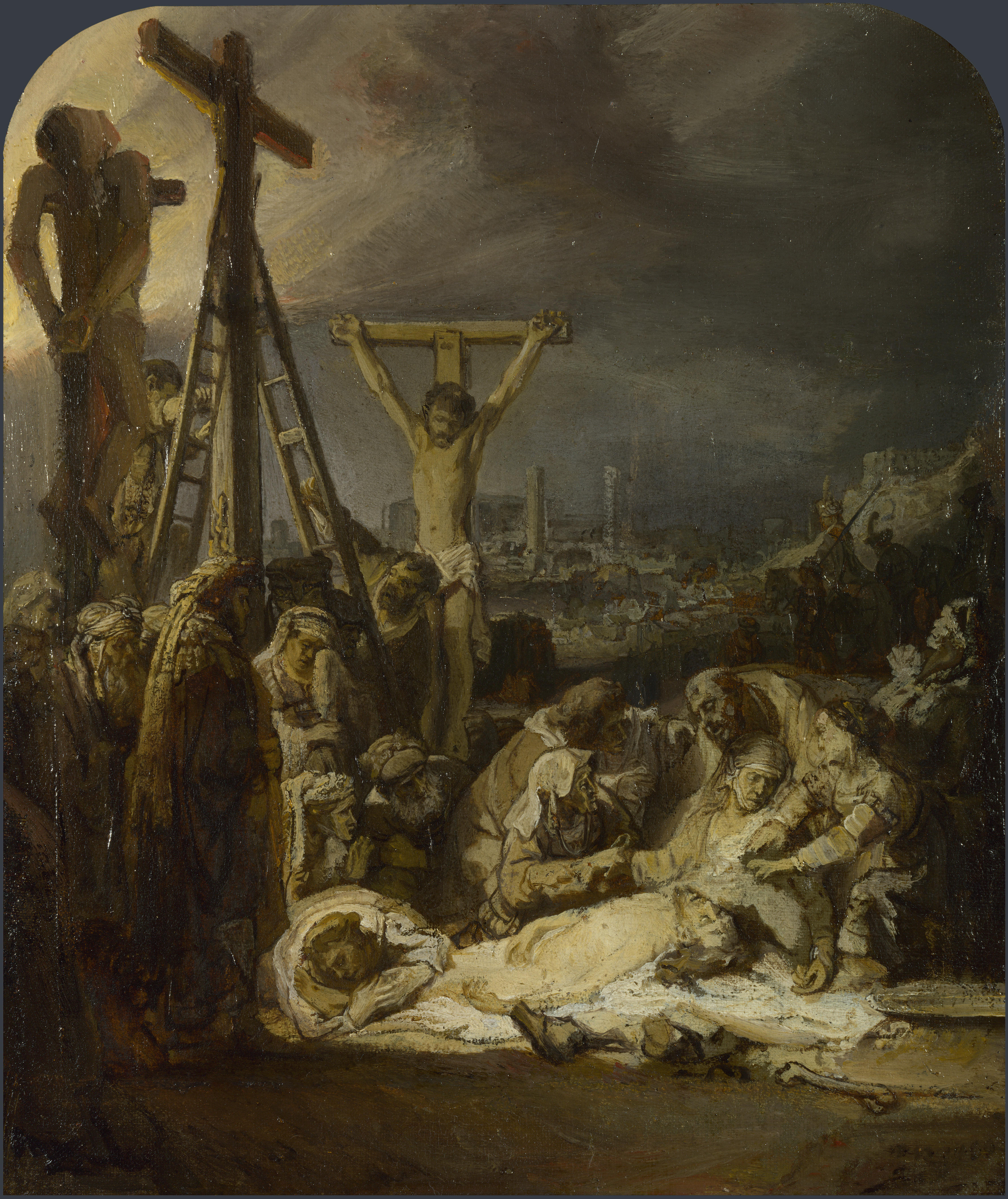 Rembrandt, The lamentation over the dead Christ