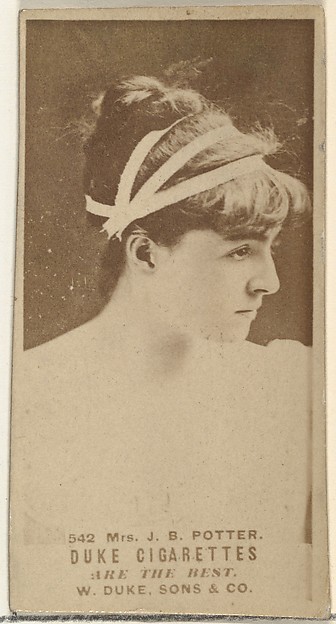 W. Duke, Sons & Co., Card Number 542, Mrs. James Brown Potter, from the Actors and Actresses series (N145-7) issued by Duke Sons & Co. to promote Duke Cigarettes