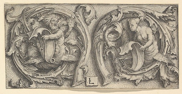 Lucas van Leyden, Triton and Siren in Tendrils