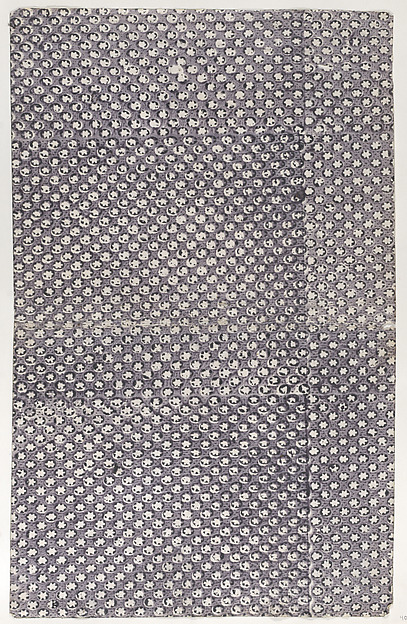 Anonymous, Sheet with overall pattern of triangles and dots
