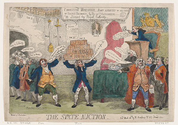 Thomas Rowlandson, The State Auction
