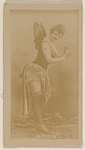 Kinney Brothers Tobacco Company, Miss Lauason, from the Actresses series (N245) issued by Kinney Brothers to promote Sweet Caporal Cigarettes